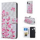 Butterfly Love Flower Pattern 3D Horizontal Flip Leather Case for Galaxy A30, with Holder & Card Slots & Photo Frame & Wallet