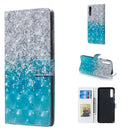 Sea and Sand Pattern 3D Horizontal Flip Leather Case for Galaxy A70, with Holder & Card Slots & Photo Frame & Wallet