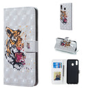 Tiger Pattern 3D Horizontal Flip Leather Case for Galaxy M20, with Holder & Card Slots & Photo Frame & Wallet