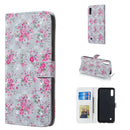 Rose Pattern 3D Horizontal Flip Leather Case for Galaxy M10, with Holder & Card Slots & Photo Frame & Wallet