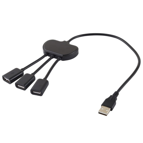 3 x USB 2.0 Female to USB 2.0 Male HUB Adapter (Black)