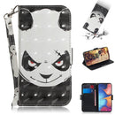 3D Colored Drawing Angry Bear Pattern Horizontal Flip Leather Case for Galaxy A20e, with Holder & Card Slots & Wallet
