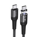 USAMS US-SJ466 U58 100W Type-C / USB-C to Type-C / USB-C PD Fast Charging Aluminum Alloy Magnetic Charging Data Cable, Length: 1.5m