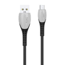 TOTUDESIGN BM-002 Soft Color Series 2.4A Micro USB to USB Charging Data Cable, Length: 1.0m(Grey)