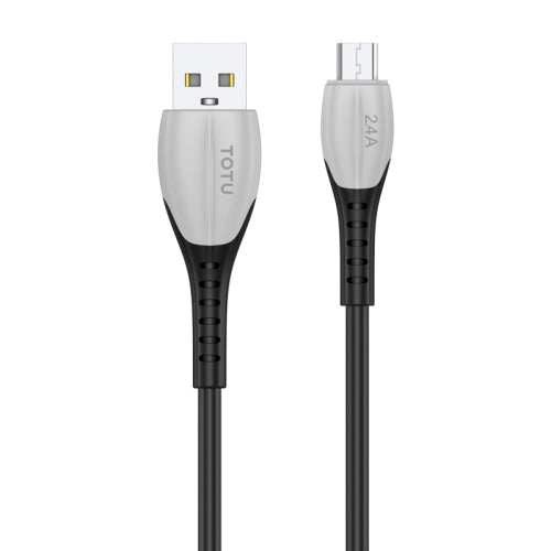 TOTUDESIGN BM-002 Soft Color Series 2.4A Micro USB to USB Charging Data Cable, Length: 1.0m(Grey)