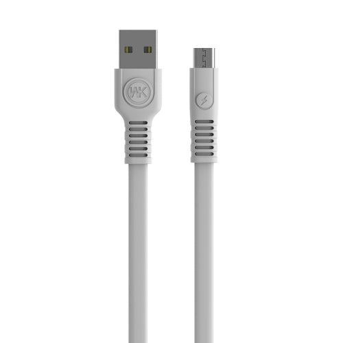 WK WDC-066m 2.1A Micro USB Flushing Charging Data Cable, Length: 2m(White)