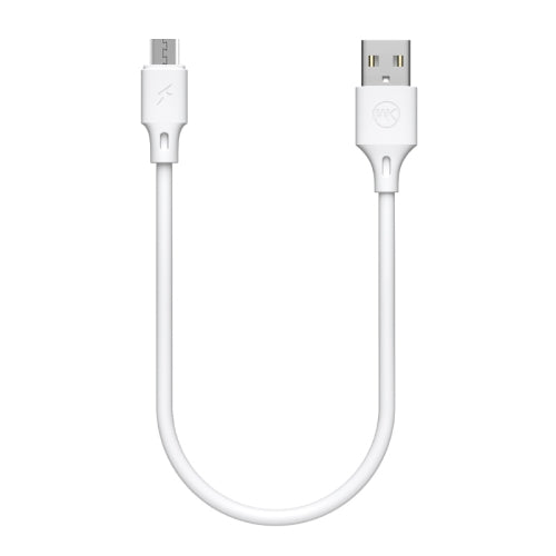 WK WDC-105m 2.4A Micro USB Full Speed Pro Charging Data Cable, Length: 25cm(White)