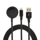 2 In 1 8 Pin + Magnetic Charging Base Multi-function Charging Cable, Length: 1m (Black)