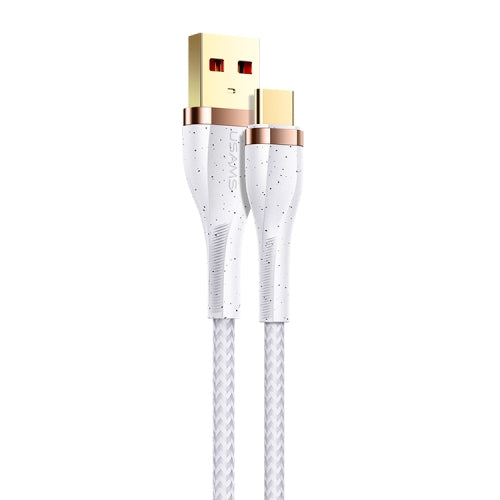 USAMS US-SJ488 U64 3A USB to USB-C / Type-C Aluminum Alloy Data Cable, Length: 1.2m (White)