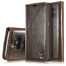 CaseMe-003 for Galaxy S7 Edge PU + PC Business Style Crazy Horse Texture Horizontal Flip Leather Case with Holder & Card Slots & Wallet(Brown)