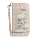 Squirrels Pattern 3D Coloured Drawing Horizontal Flip Leather Case for Galaxy A40, with Holder & Card Slots & Wallet