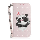 Heart Panda Pattern 3D Coloured Drawing Horizontal Flip Leather Case for Galaxy A70, with Holder & Card Slots & Wallet