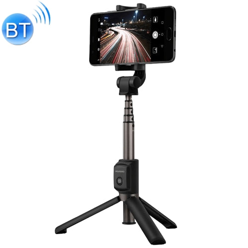 Huawei One-piece Retractable Wireless Bluetooth Selfie Stick with Magnetic Tripod, Mobile Phone Holder Expansion Size: 56-85mm (Black)