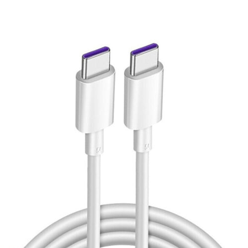 Original Huawei CP43 5A USB-C / Type-C to USB-C / Type-C Fast Charging Data Cable, Cable Length: 1m (White)