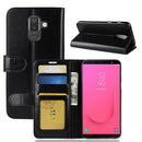 PU + TPU Crazy Horse Texture Horizontal Flip Leather Case for Galaxy J8 (2018) (EU Version), with Wallet & Holder & Card Slots(Black)