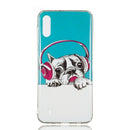 Headphone Puppy Pattern Noctilucent TPU Soft Case for Galaxy M10