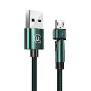 USAMS US-SJ478 U60 Micro Rotatable Aluminum Alloy Charging Cable, Length: 1m(Green)