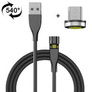 2m USB to Micro USB 540 Degree Rotating Magnetic Charging Cable (Black)