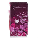 Letter Heart Pattern Horizontal Flip Leather Case for Galaxy M20, with Holder & Card Slots & Wallet