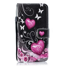 Little Peach Heart Pattern Horizontal Flip Leather Case for Galaxy A70, with Holder & Card Slots & Wallet