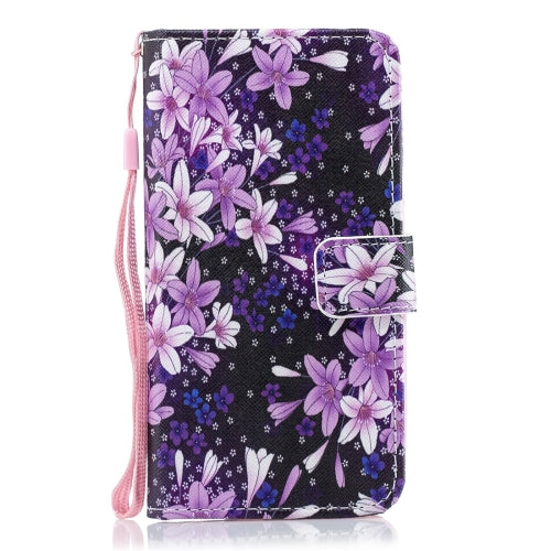 Lily Pattern Horizontal Flip Leather Case for Galaxy A40, with Holder & Card Slots & Wallet