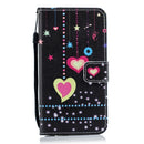 Colorful Heart Pattern Horizontal Flip Leather Case for Galaxy A40, with Holder & Card Slots & Wallet