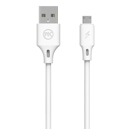 WK WDC-092 3m 2.4A Max Output Full Speed Pro Series USB to Micro USB Data Sync Charging Cable (White)