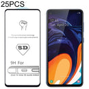 25 PCS 9H 5D Full Glue Full Screen Tempered Glass Film for Galaxy A60