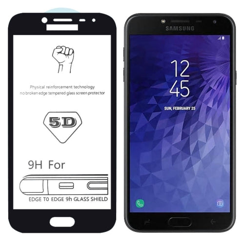 9H 5D Full Glue Full Screen Tempered Glass Film for Galaxy J4 (2018)