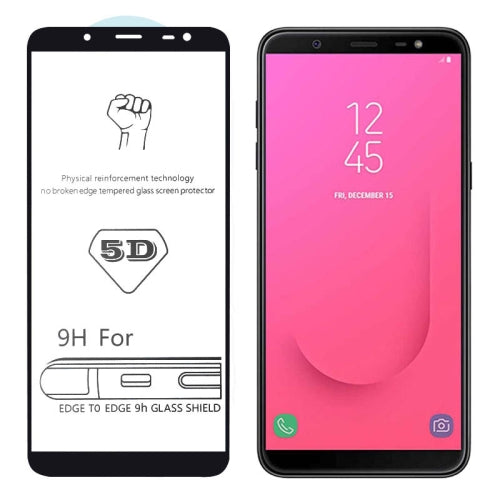 9H 5D Full Glue Full Screen Tempered Glass Film for Galaxy J8 (2018)