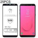 25 PCS 9H 5D Full Glue Full Screen Tempered Glass Film for Galaxy J8 (2018)