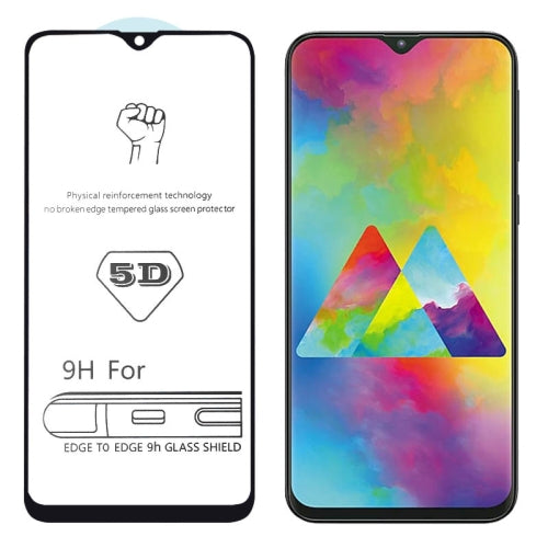 9H 5D Full Glue Full Screen Tempered Glass Film for Galaxy M20