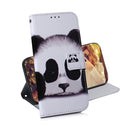 Panda Pattern Coloured Drawing Horizontal Flip Leather Case for Galaxy A50, with Holder & Card Slots & Wallet