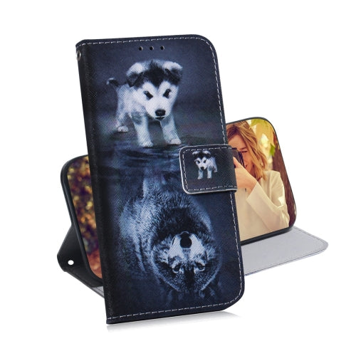 Wolf and Dog Pattern Coloured Drawing Horizontal Flip Leather Case for Galaxy A9 (2018), with Holder & Card Slots & Wallet