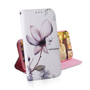 Magnolia Flower Pattern Coloured Drawing Horizontal Flip Leather Case for Galaxy A9 (2018), with Holder & Card Slots & Wallet