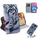 Tiger Pattern Coloured Drawing Horizontal Flip Leather Case for Galaxy M30, with Holder & Card Slots & Wallet