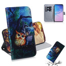 Oil Painting Owl Pattern Coloured Drawing Horizontal Flip Leather Case for Galaxy S10, with Holder & Card Slots & Wallet