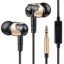 QKZ DM4 High Quality In-ear Sports Music Headphones, Microphone Version (Gold)