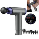 Fitness Mini Body Massage Band Massage Guns Portable Rechargeable Deep Tissue Muscle Massager With 8 Massage Heads, Specifications: Touch Screen(Grey)