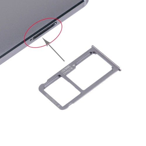 For Huawei Mate 8 Nano SIM + Micro SD / Nano SIM Card Tray(Grey)