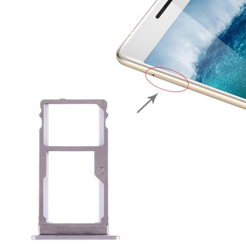 SIM Card Tray + SIM Card Tray for Lenovo K5 Note(Silver)