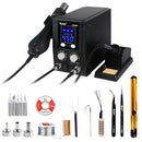 Kaisi 8586+ SMD Rework Soldering Station Hot Air Gun Soldering Station Repair Welding Set PCB Desoldering Tool, US Plug