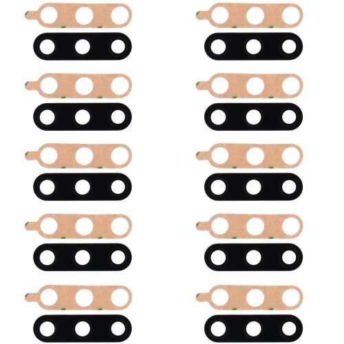 10 PCS Back Camera Lens for LG V40 ThinQ (Black)