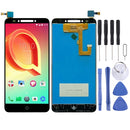 LCD Screen and Digitizer Full Assembly with Fingerprint Button for Alcatel A5 5085Y (Black)