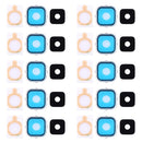 10 PCS Back Camera Bezel & Lens Cover with Sticker for Galaxy Alpha / G850