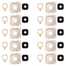 10 PCS Back Camera Bezel & Lens Cover with Sticker for Galaxy A8 (2016) / A810(Gold)