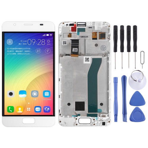 LCD Screen and Digitizer Full Assembly with Frame for ASUS ZenFone Pegasus 4A ZB500TL X00KD (White)