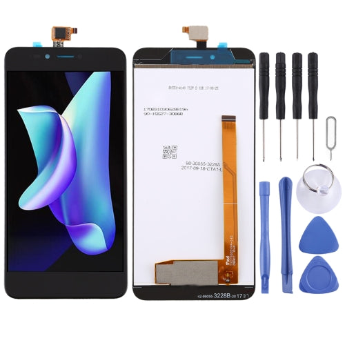 LCD Screen and Digitizer Full Assembly for BQ BQ-5504 Strike Selfie Max(Black)