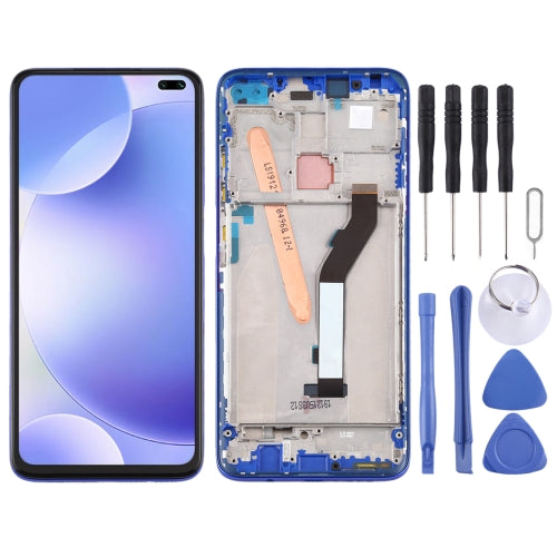LCD Screen and Digitizer Full Assembly with Frame for Xiaomi Redmi K30 5G (Blue)