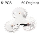 51 PCS US Screw Pitch Thread Blades 60 Degrees CR Stainless Steel Thread Gauge